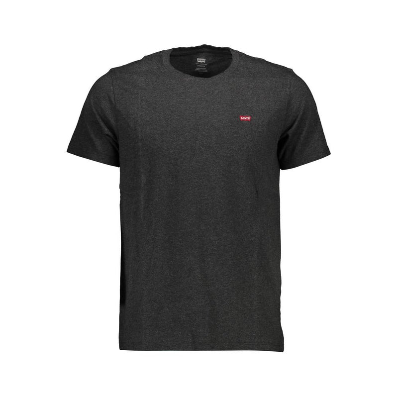 Classic Gray Cotton Tee with Logo