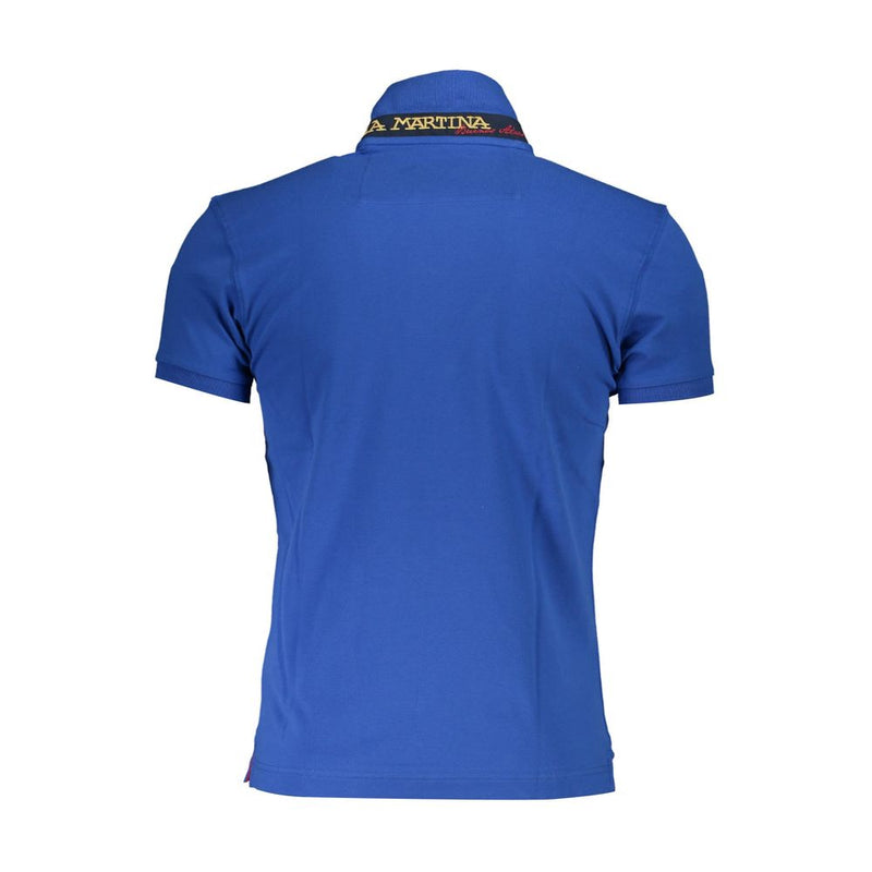 Slim Fit Embroidered Polo with Contrast Details