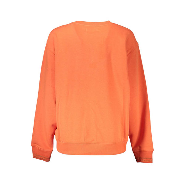 Sudadera de naranja vibrante con detalles de logotipo elegantes