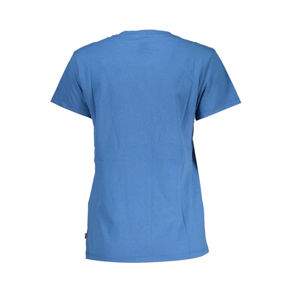 T-shirt en coton bleu élégant avec imprimé classique