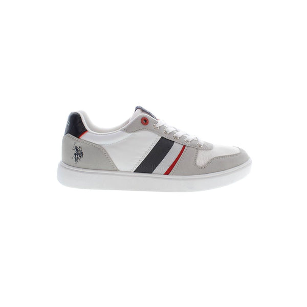 Sneaker al lacci grigi chic con dettagli logo