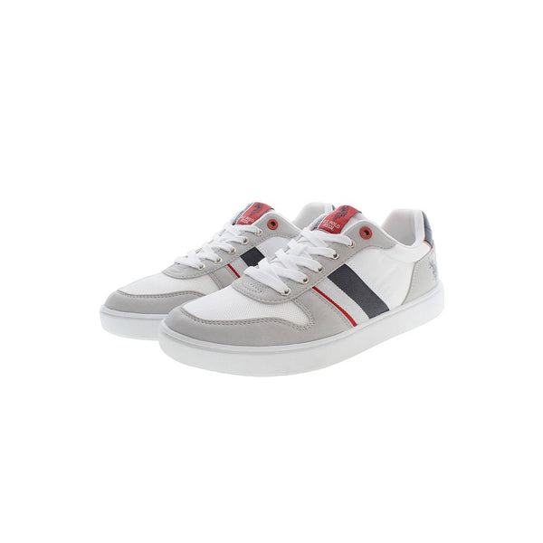 Sneaker al lacci grigi chic con dettagli logo