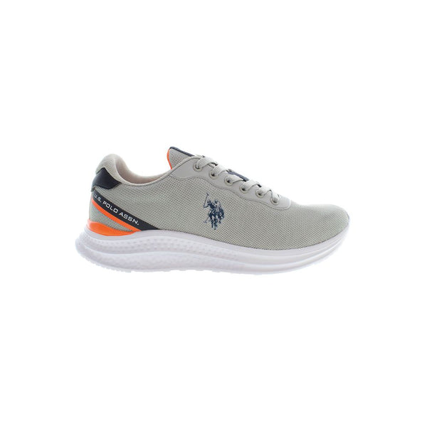 Sneaker grigie eleganti con logo iconico