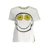 T-shirt en coton imprimé blanc chic avec logo