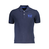 Elegante polo de algodón azul