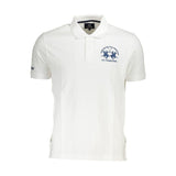 Elegant White Cotton Polo Shirt