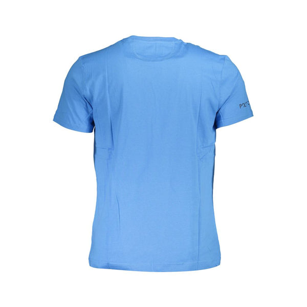 Regal Blue Cotton Tee with Classic Print