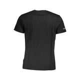 Elegant Black Cotton Tee with Iconic Print