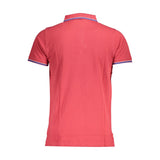 Chic Contrast Detail Red Polo Shirt