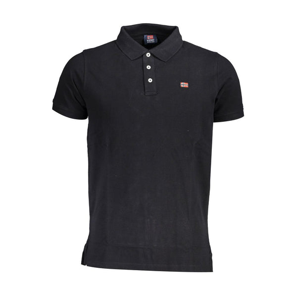 Polo de algodón negro