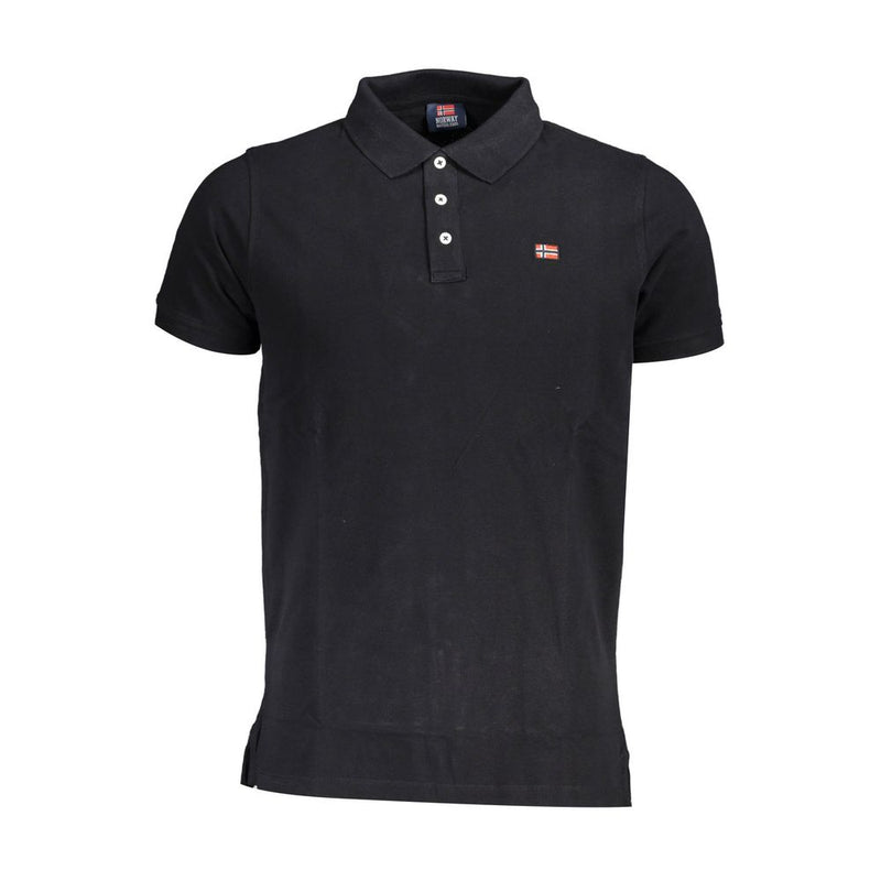 Polo en coton noir