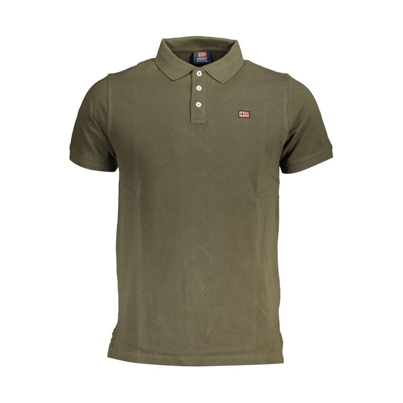 Shirt di polo in cotone verde