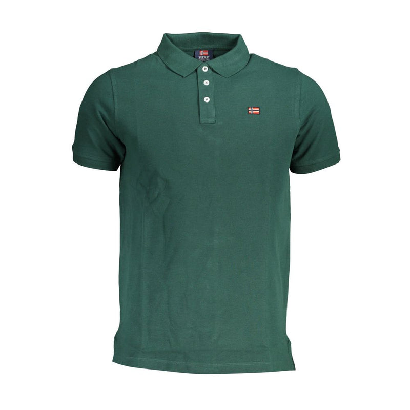 Shirt di polo in cotone verde