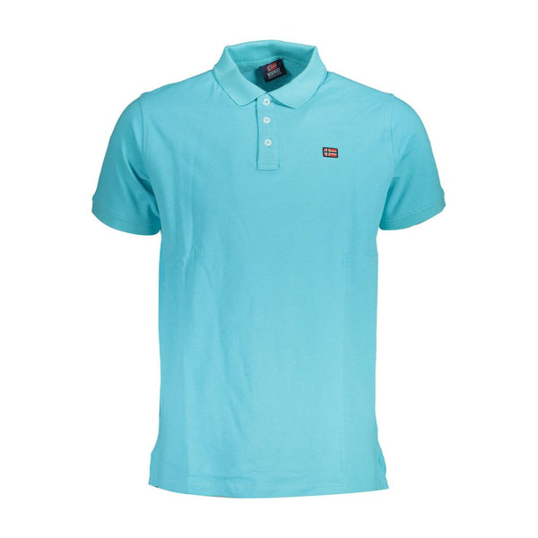 Polo de algodón azul claro