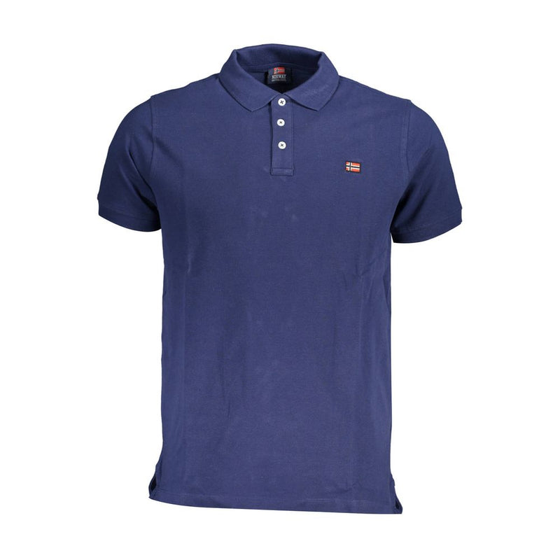 Polo de algodón azul