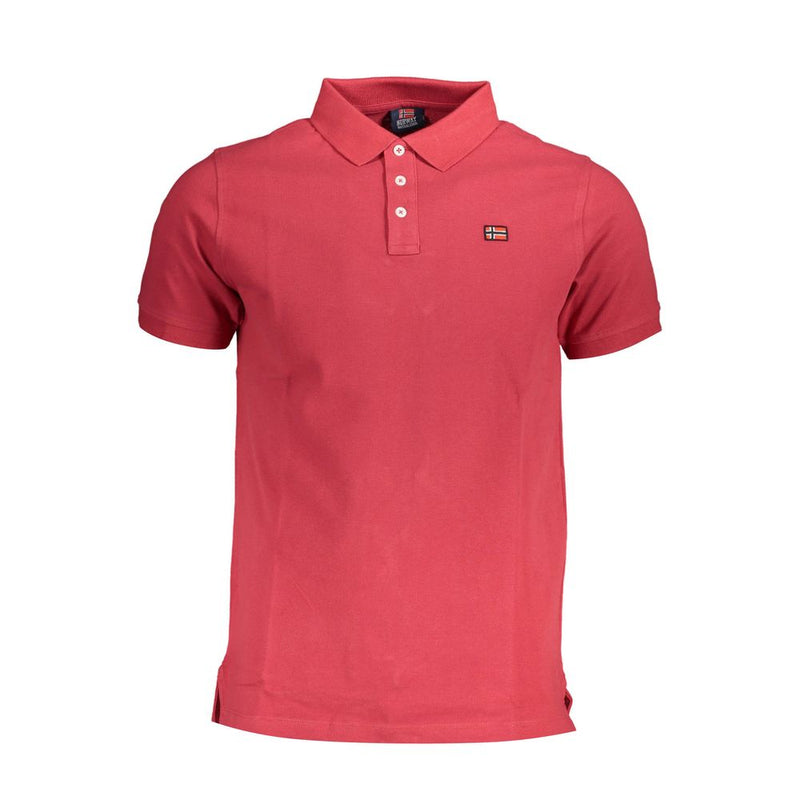 Polo de algodón rojo