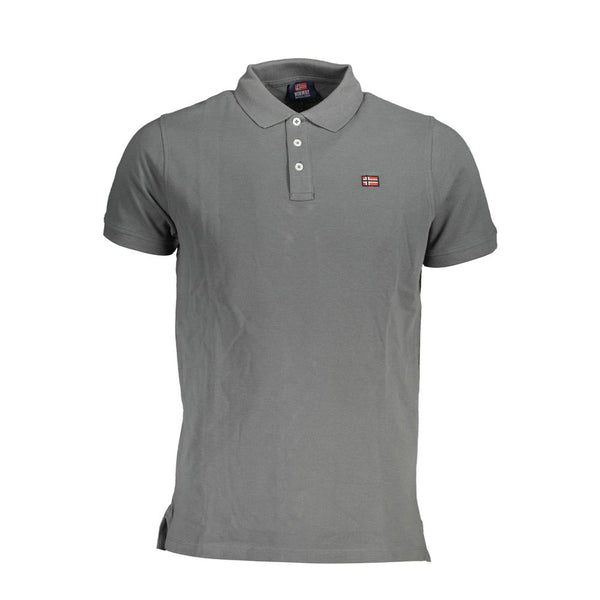 Polo en coton gris