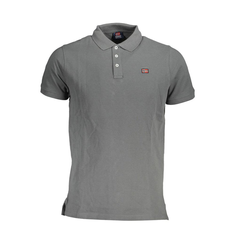 Polo de algodón gris