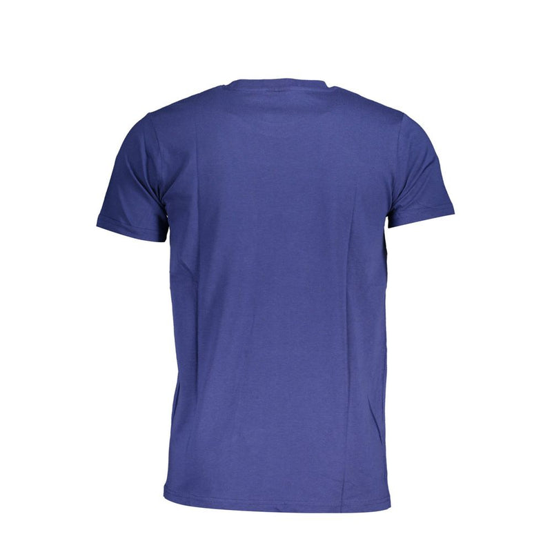 Blaues Baumwollt-Shirt