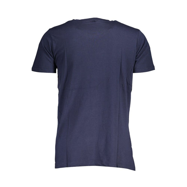 Blaues Baumwollt-Shirt