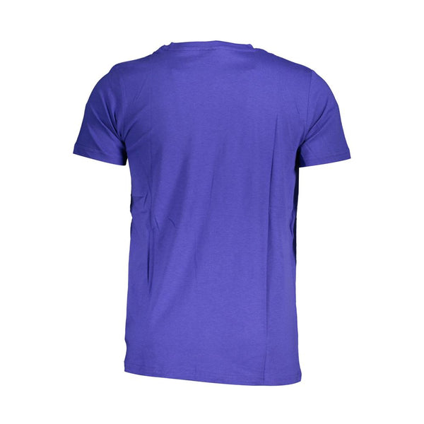 Blaues Baumwollt-Shirt