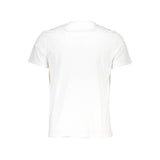 Elegante camiseta de algodón blanco con estampado icónico