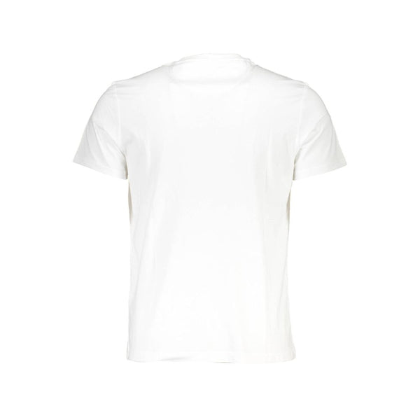 Elegant White Cotton Tee with Iconic Print