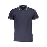 Polo en coton bleu