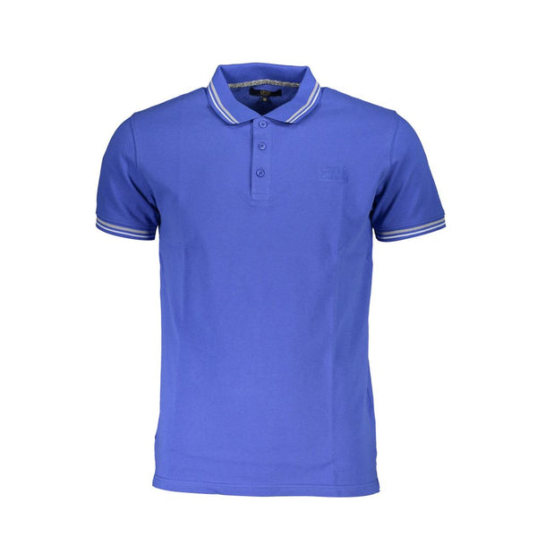 Polo en coton bleu