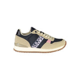 Sneaker allacciati beige con dettagli contrastanti