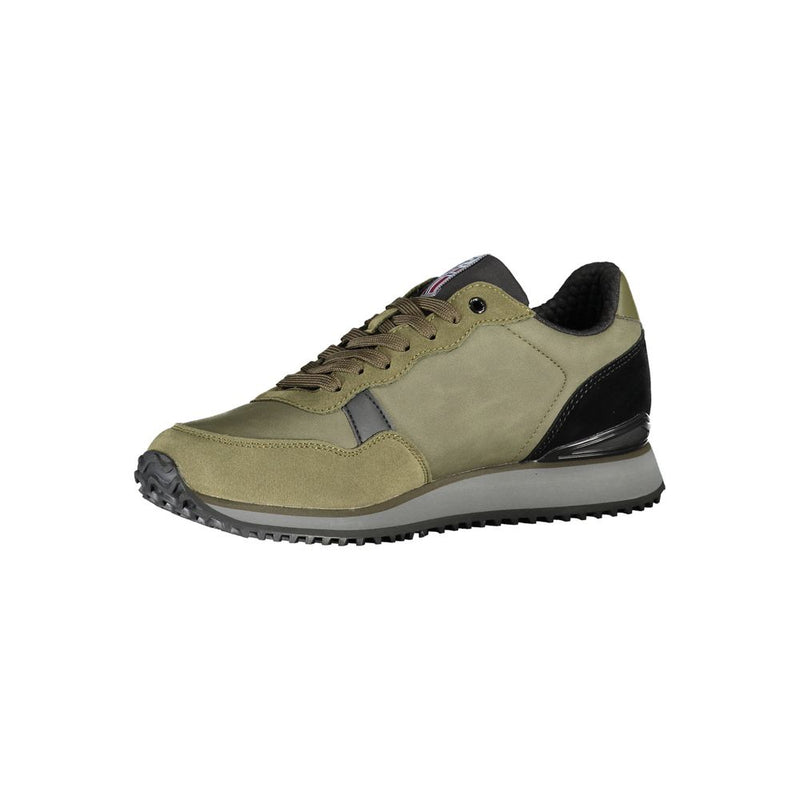 Sneaker allacciata verde contemporanea