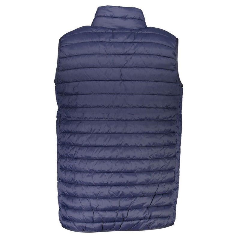 Gilet zippé sans manches élégant en bleu