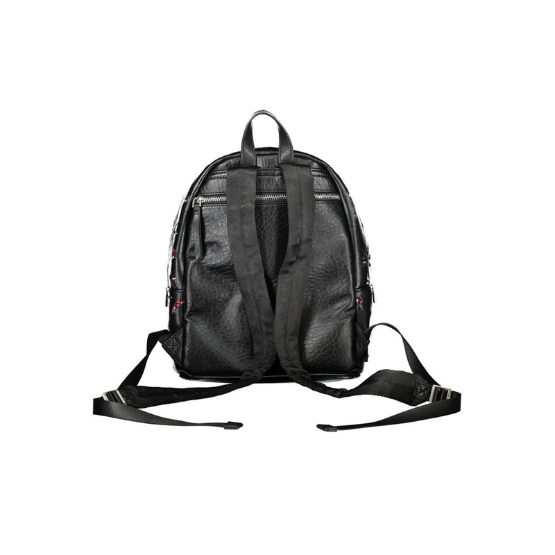 Chic Black Rucksack mit kontrastierenden Details