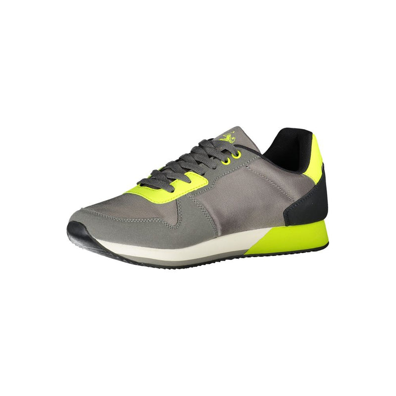 Eleganti sneaker sportivi allacciati grigi