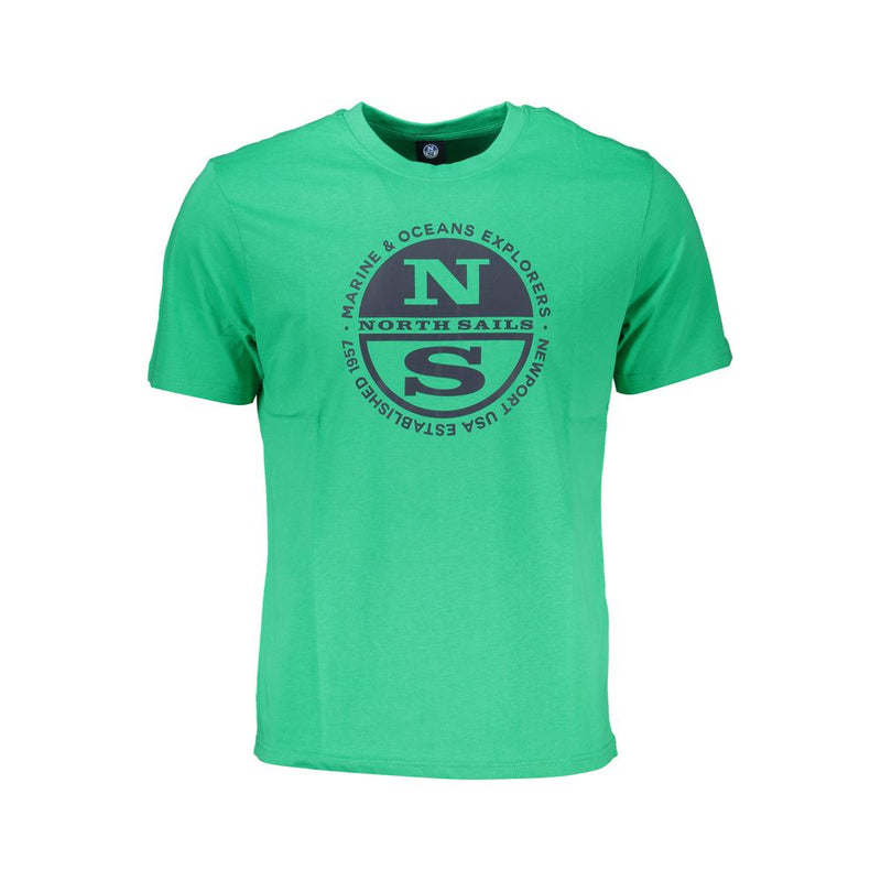 Camiseta de algodón verde