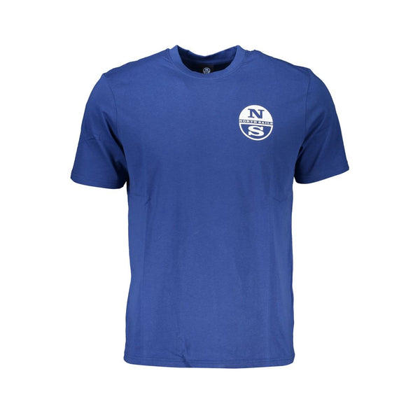 Camiseta de algodón azul