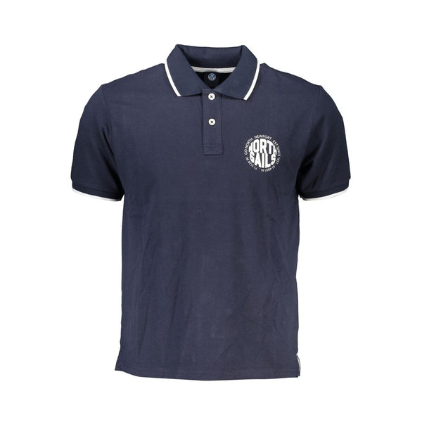 Blue Cotton Polo Shirt