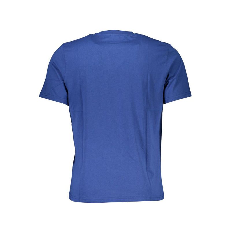 Blaues Baumwollt-Shirt