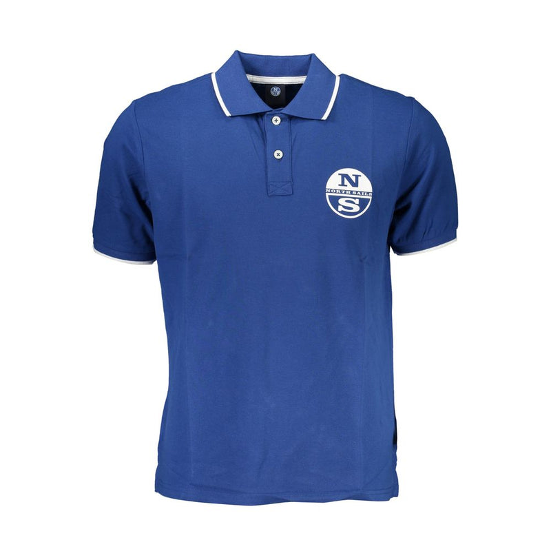 Polo de algodón azul