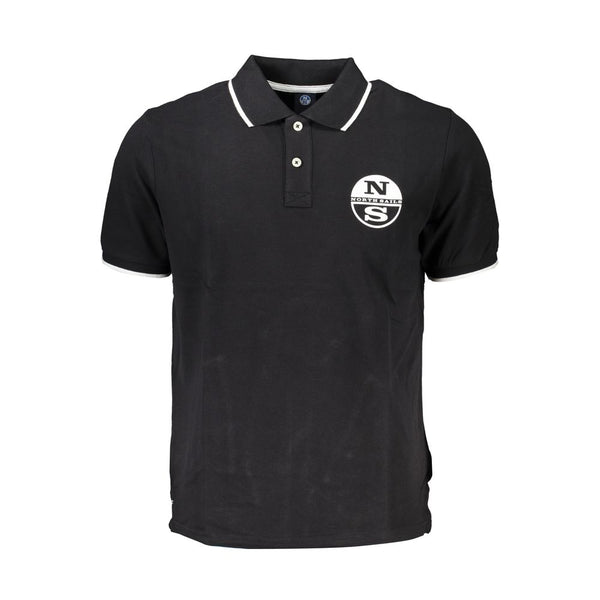 Polo en coton noir