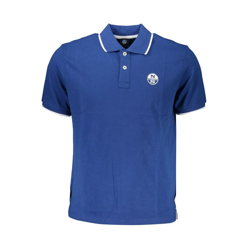 Polo en coton bleu