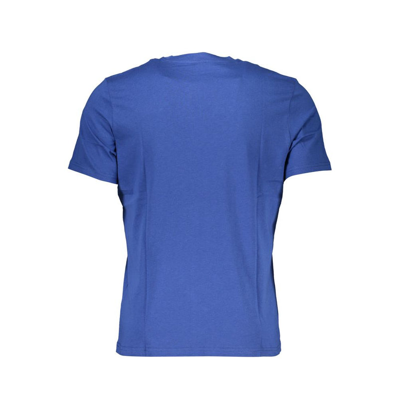 Blaues Baumwollt-Shirt