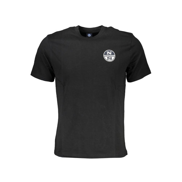 Schwarzes Baumwoll-T-Shirt