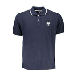 Polo de algodón azul