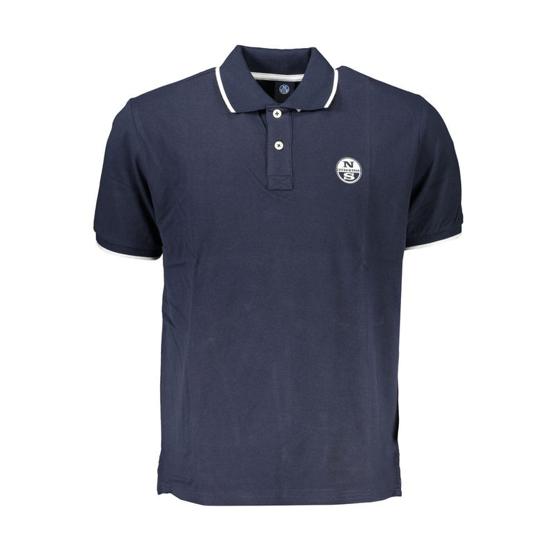 Polo en coton bleu