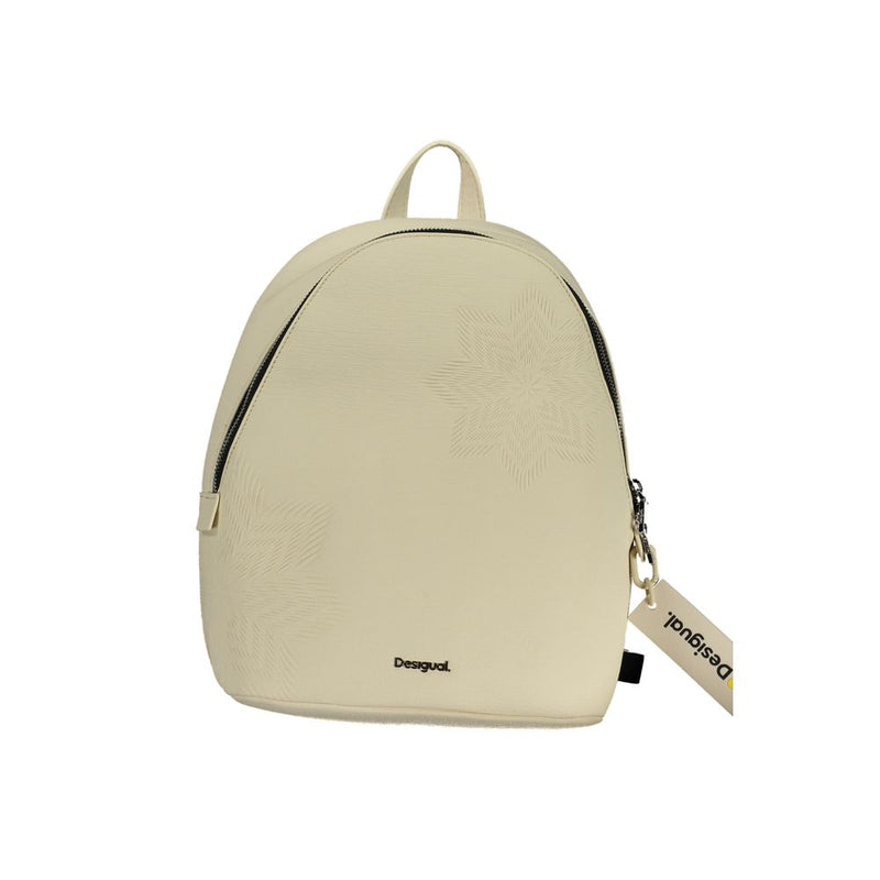 Chic White Contrast Detail Rucksack