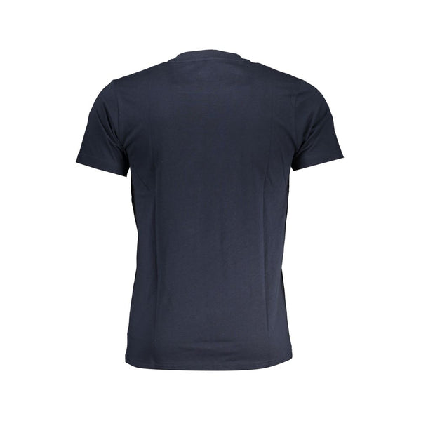 Blaues Baumwollt-Shirt