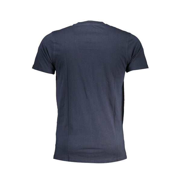 Blaues Baumwollt-Shirt