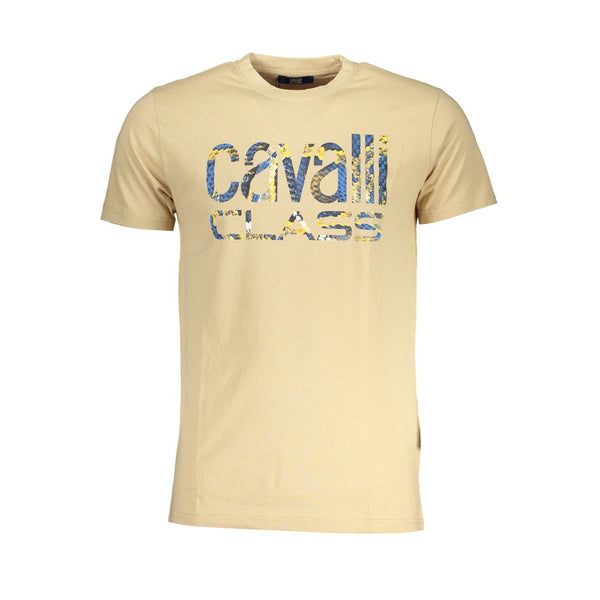 Beige Baumwoll-T-Shirt