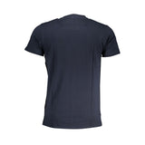 Blaues Baumwollt-Shirt